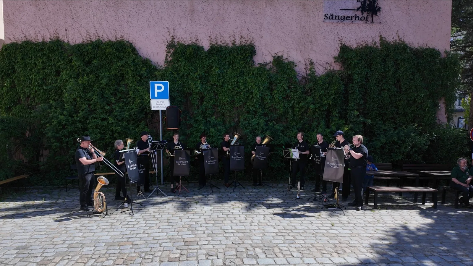 BlechSportGruppe Pirna bei der ersten Sängerhof Gaudi 2026 im Sängerhof in Sebnitz