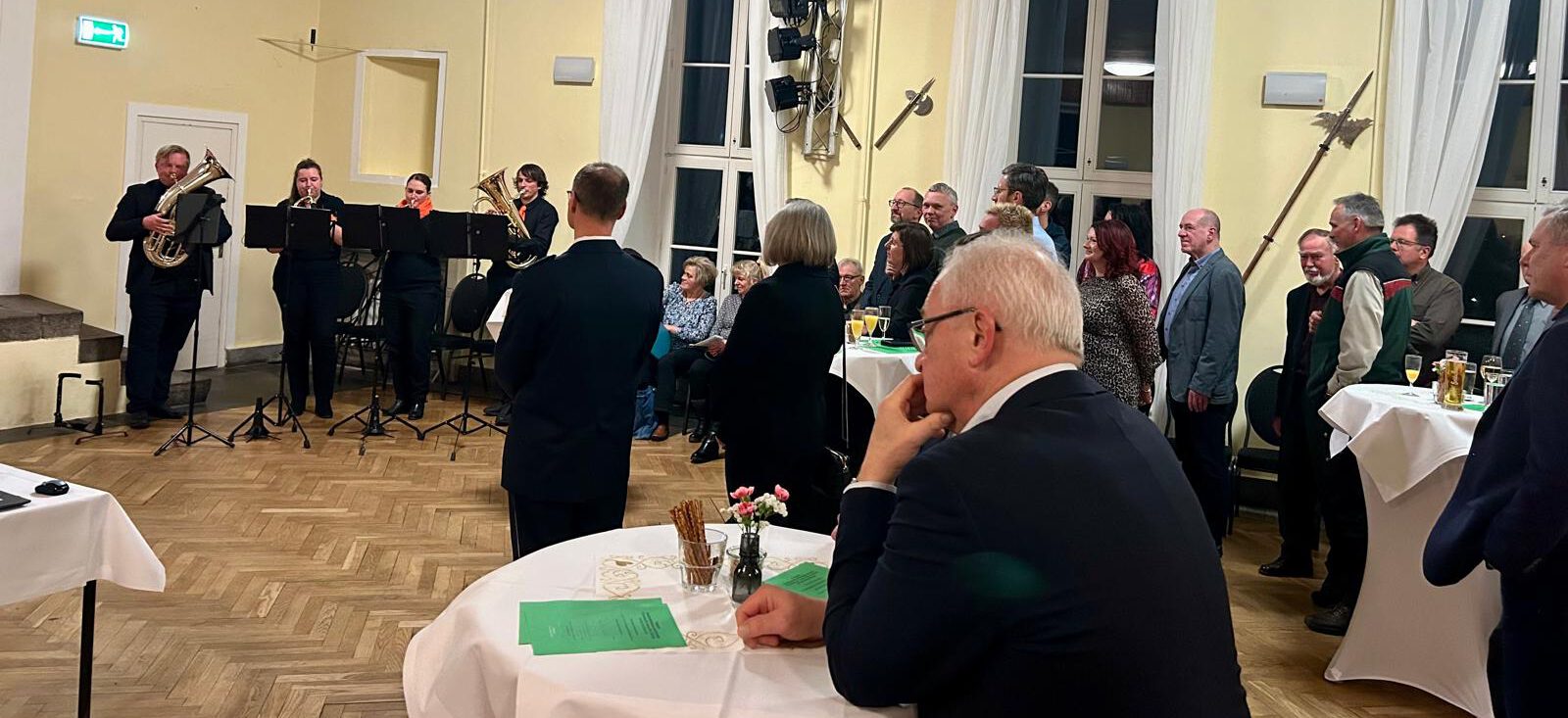 Elbsandsteiner Blasmusikanten beim Neujahrsempfang der Stadt Hohnstein 2025
