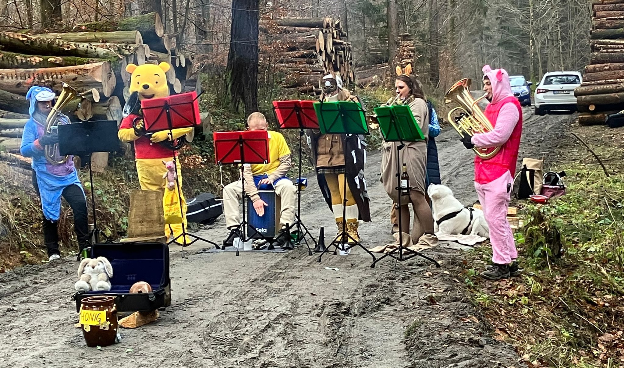 Elbsandsteiner Blasmusikanten bei der Sebnitzer Waldweihnacht 2024